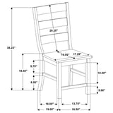 Newport 6-piece Rectangular Trestle Table Dining Set witih Bench Black - 108141-S6 - Luna Furniture