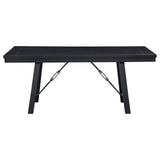 Newport 6-piece Rectangular Trestle Table Dining Set witih Bench Black - 108141-S6 - Luna Furniture