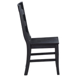 Newport Ladder Back Dining Side Chair Black (Set of 2) - 108142 - Luna Furniture