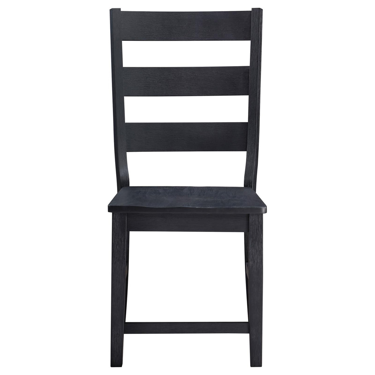 Newport Ladder Back Dining Side Chair Black (Set of 2) - 108142 - Luna Furniture