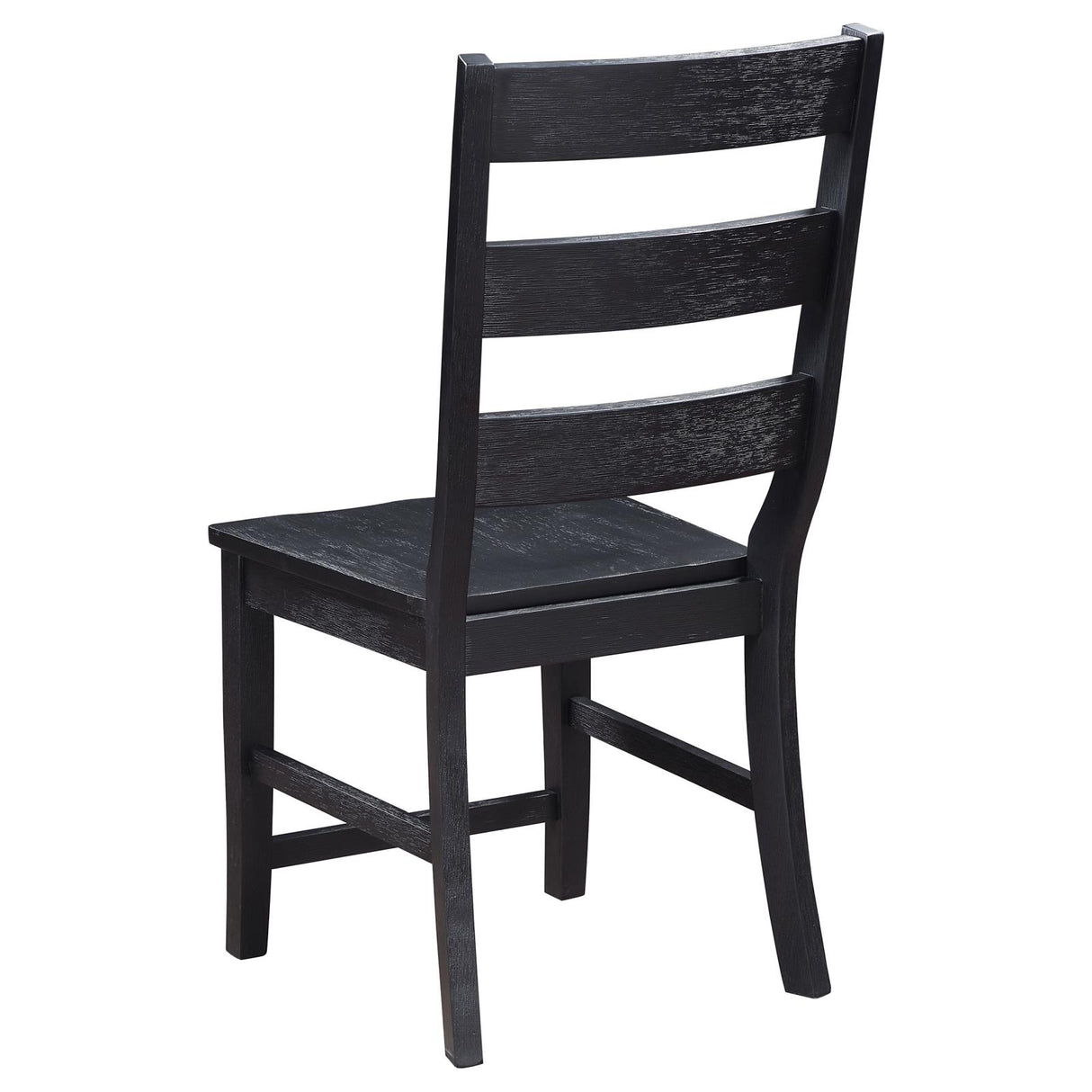 Newport Ladder Back Dining Side Chair Black (Set of 2) - 108142 - Luna Furniture