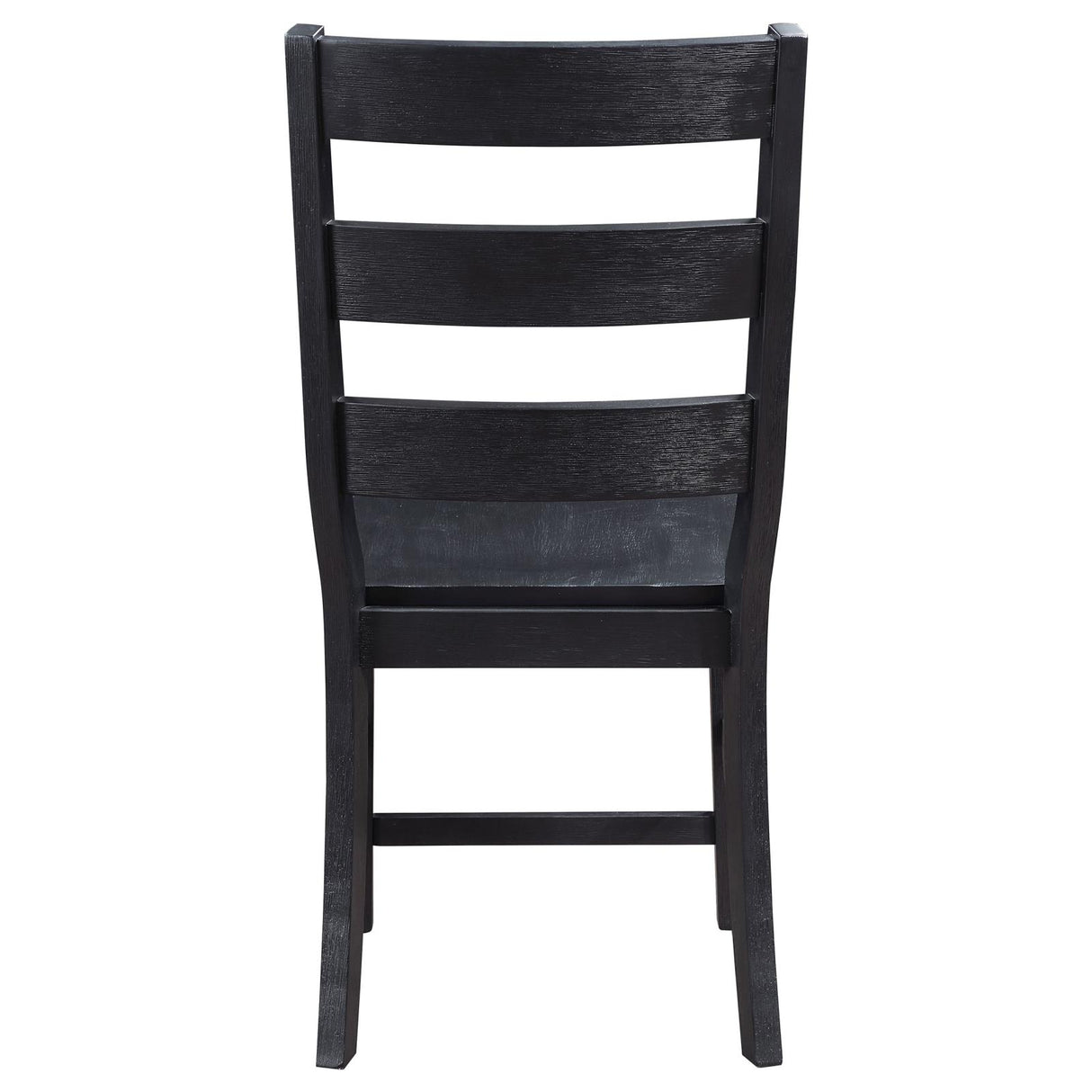 Newport Ladder Back Dining Side Chair Black (Set of 2) - 108142 - Luna Furniture