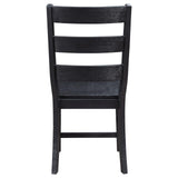 Newport Ladder Back Dining Side Chair Black (Set of 2) - 108142 - Luna Furniture