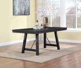 Newport Rectangular Trestle Dining Table Black - 108141 - Luna Furniture