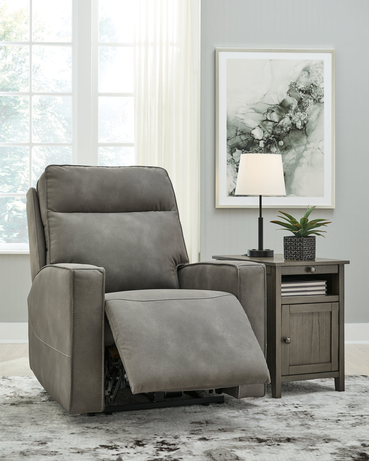 Next-Gen Durapella Slate Power Recliner - 4510206 - Luna Furniture