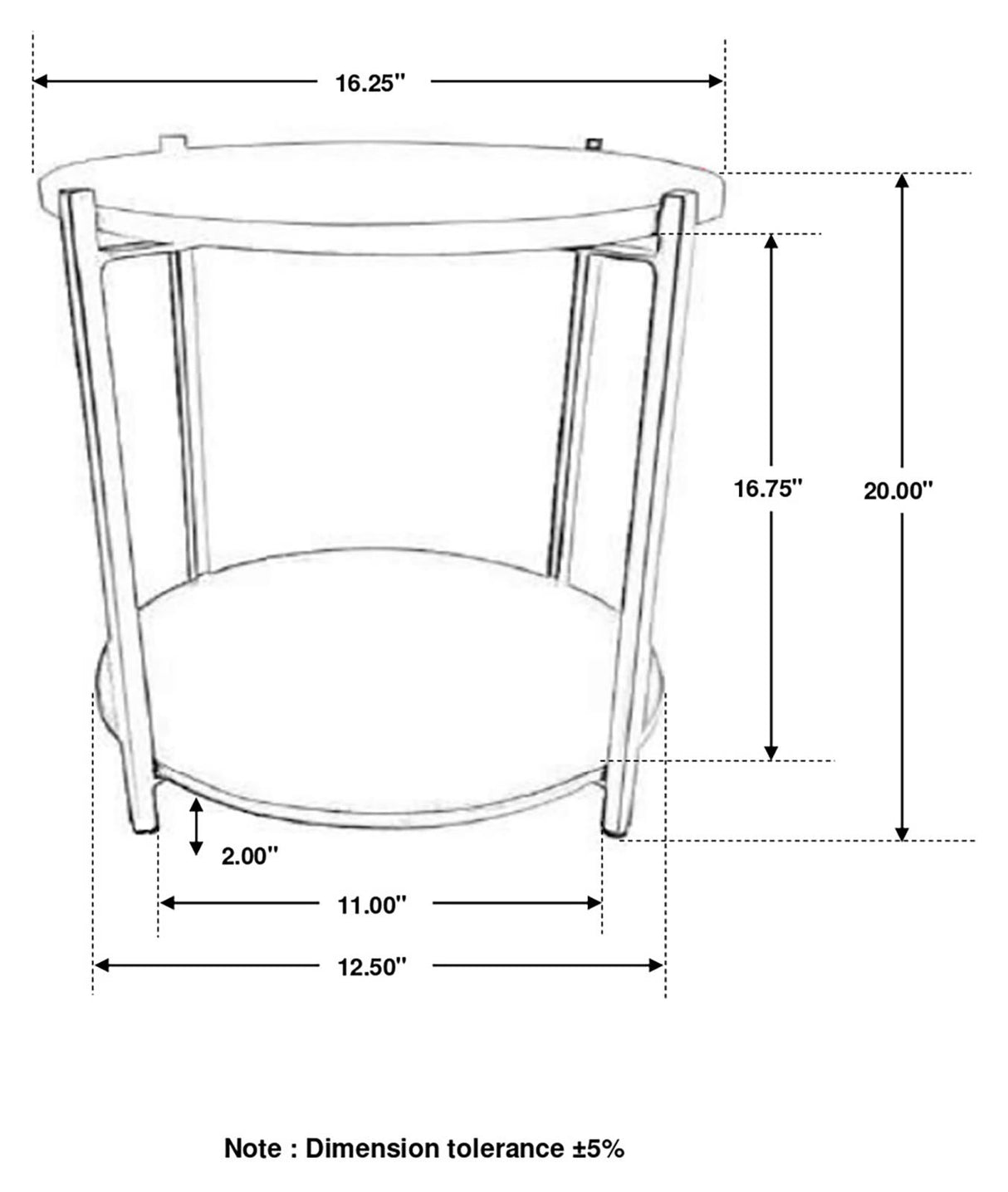 Noemie Round Accent Table with Marble Top White and Gunmetal - 931204 - Luna Furniture