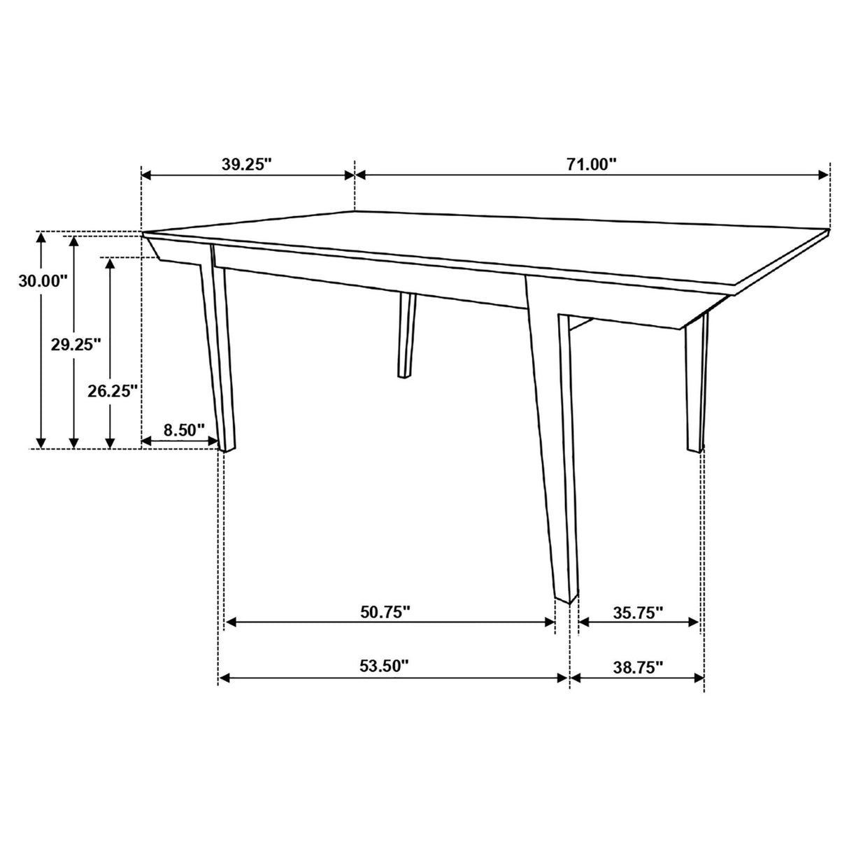 Nogales Natural Acacia/Off White 7-Piece Rectangular Dining Set from Coaster - Luna Furniture