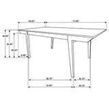 Nogales Natural Acacia/Off White 7-Piece Rectangular Dining Set from Coaster - Luna Furniture