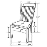 Nogales Vertical Slat Back Dining Side Chair Off White (Set of 2) from Coaster - Luna Furniture