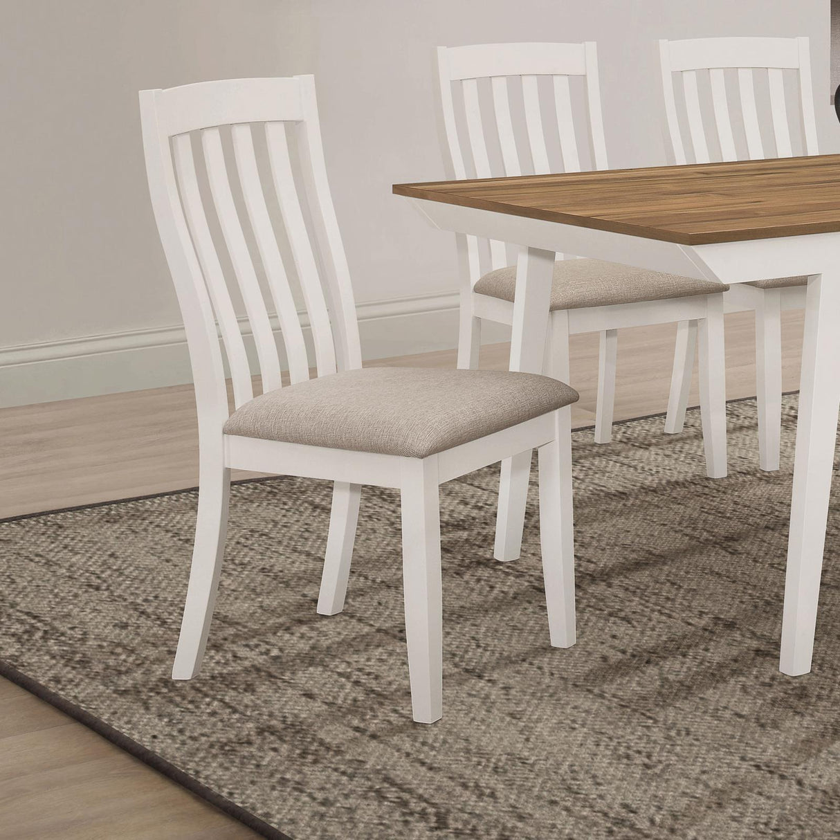 Nogales Vertical Slat Back Dining Side Chair Off White (Set of 2) from Coaster - Luna Furniture