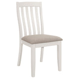 Nogales Vertical Slat Back Dining Side Chair Off White (Set of 2) from Coaster - Luna Furniture