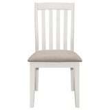 Nogales Vertical Slat Back Dining Side Chair Off White (Set of 2) from Coaster - Luna Furniture