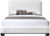 Nolita Linen Textured Fabric King Bed Cream from Meridian - Luna Furniture