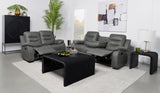 Nova 2-piece Upholstered Motion Reclining Sofa Set Dark Grey - 602531-S2 - Luna Furniture