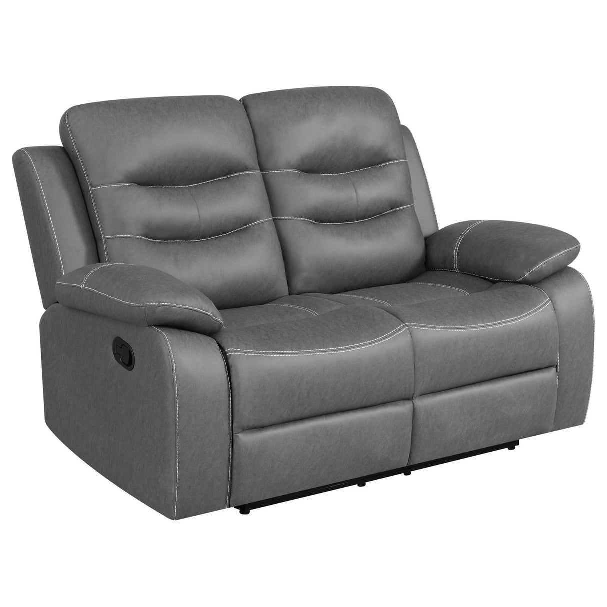 Nova 2-piece Upholstered Motion Reclining Sofa Set Dark Grey - 602531-S2 - Luna Furniture