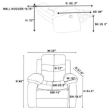 Nova 3-piece Upholstered Motion Reclining Sofa Set Dark Grey - 602531-S3 - Luna Furniture