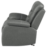 Nova Upholstered Glider Recliner Chair Dark Grey from Coaster - Luna Furniture