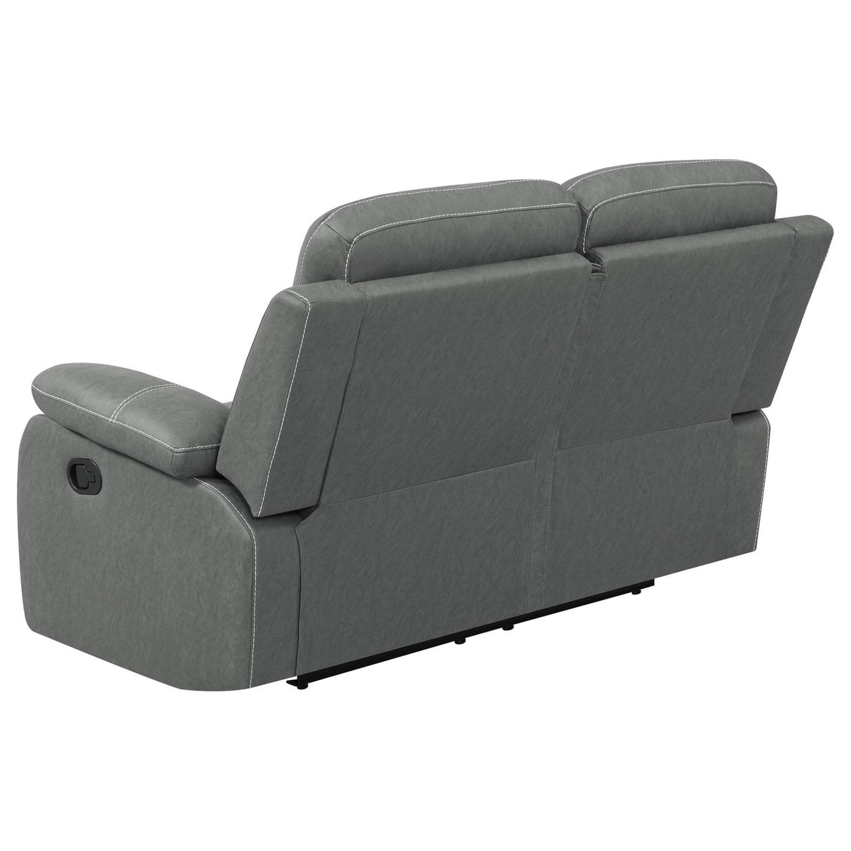 Nova Upholstered Motion Reclining Loveseat Dark Grey - 602532 - Luna Furniture