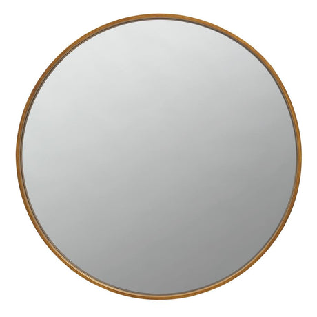 O'malley Brass Round Mirror from Coaster - Luna Furniture