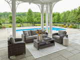 Oasis Court Gray Outdoor Sofa/Chairs/Table Set from Ashley - Luna Furniture