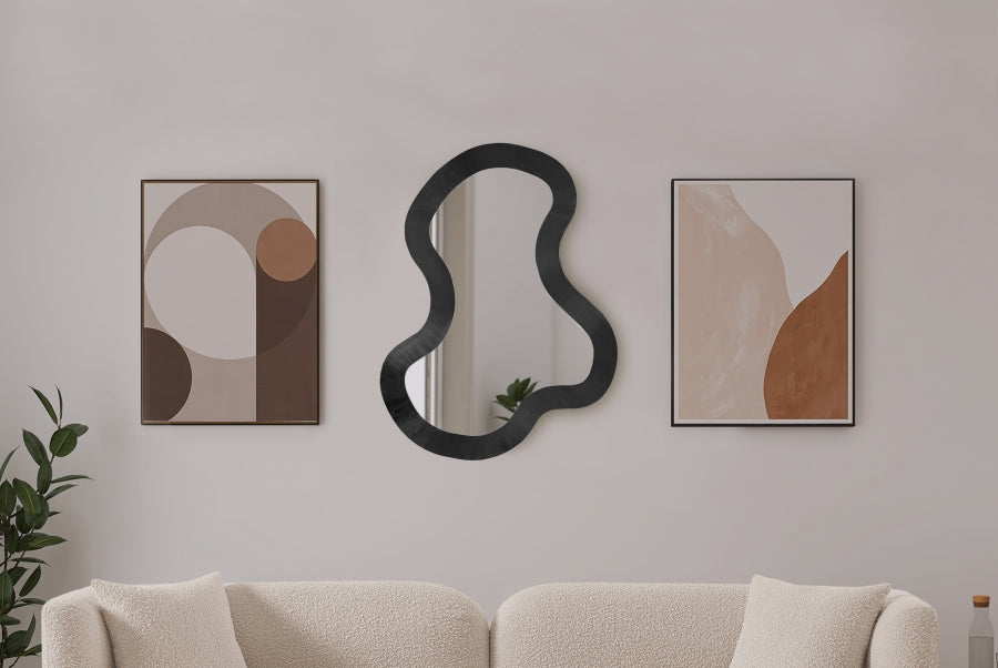 Oblique Mirror Black from Meridian - Luna Furniture