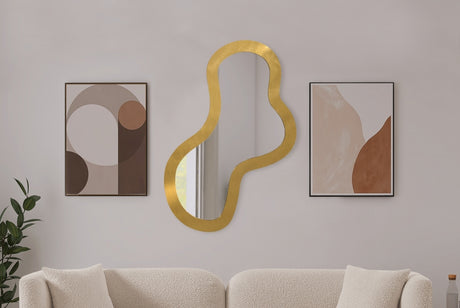 Oblique Mirror Gold from Meridian - Luna Furniture