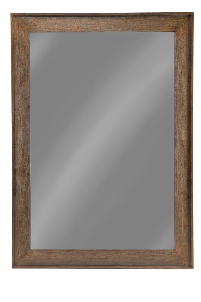 Odafin Distressed Brown Rectangle Floor Mirror from Coaster - Luna Furniture