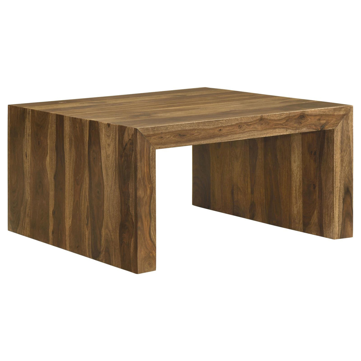 Odilia Square Solid Wood Coffee Table Auburn from Coaster - Luna Furniture