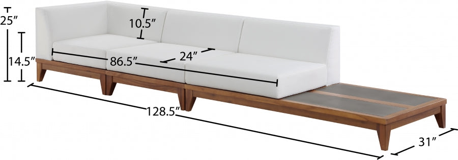 Rio Off-White Outdoor Waterproof Modular Sofa from Meridian - Luna Furniture