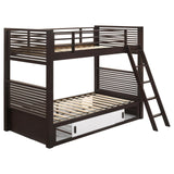 Oliver Twin over Twin Bunk Bed Java - 400736T - Luna Furniture