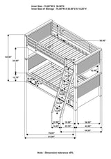 Oliver Twin over Twin Bunk Bed Java - 400736T - Luna Furniture