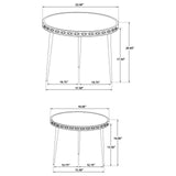 Ollie 2-piece Round Nesting Table Natural and Black from Coaster - Luna Furniture