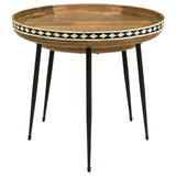 Ollie 2-piece Round Nesting Table Natural and Black from Coaster - Luna Furniture