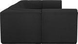 Ollie Boucle Fabric Sectional Black from Meridian - Luna Furniture