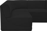 Ollie Boucle Fabric Sectional Black from Meridian - Luna Furniture