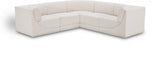 Ollie Boucle Fabric Sectional Cream from Meridian - Luna Furniture