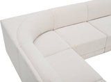 Ollie Boucle Fabric Sectional Cream from Meridian - Luna Furniture