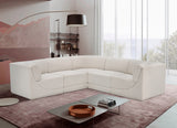 Ollie Boucle Fabric Sectional Cream from Meridian - Luna Furniture