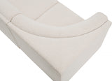 Ollie Boucle Fabric Sectional Cream from Meridian - Luna Furniture