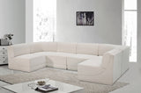 Ollie Boucle Fabric Sectional Cream from Meridian - Luna Furniture