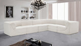 Ollie Boucle Fabric Sectional Cream from Meridian - Luna Furniture