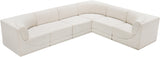 Ollie Boucle Fabric Sectional Cream from Meridian - Luna Furniture