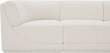 Ollie Boucle Fabric Sectional Cream from Meridian - Luna Furniture