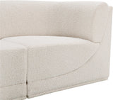 Ollie Boucle Fabric Sectional Cream from Meridian - Luna Furniture