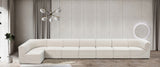 Ollie Boucle Fabric Sectional Cream from Meridian - Luna Furniture