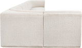 Ollie Boucle Fabric Sectional Cream from Meridian - Luna Furniture