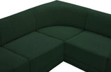 Ollie Boucle Fabric Sectional Green from Meridian - Luna Furniture