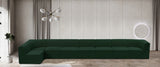 Ollie Boucle Fabric Sectional Green from Meridian - Luna Furniture