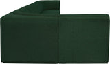 Ollie Boucle Fabric Sectional Green from Meridian - Luna Furniture