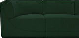 Ollie Boucle Fabric Sectional Green from Meridian - Luna Furniture